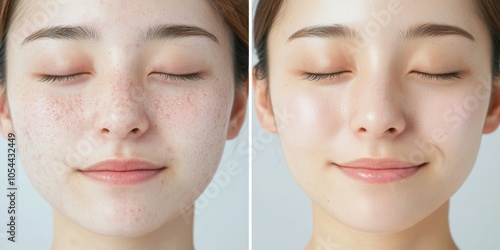 肌の変化のビフォーアフター：春のスキンケアのインスピレーションとなる透明感のある肌への改善