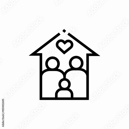 family house icon sign vector