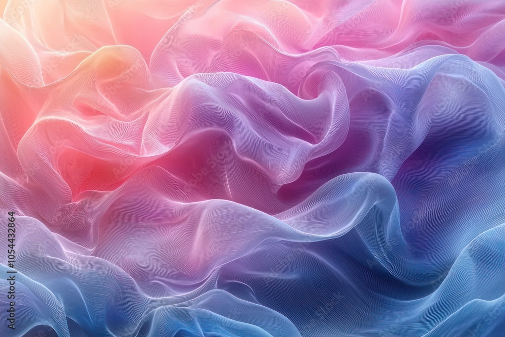 Abstract Wavy Pattern with Pink, Blue, and White Gradient Abstract Wavy Pattern with Pink, Blue, and White Gradient