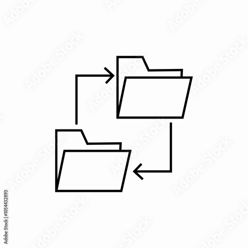 folder file move icon sign vector
