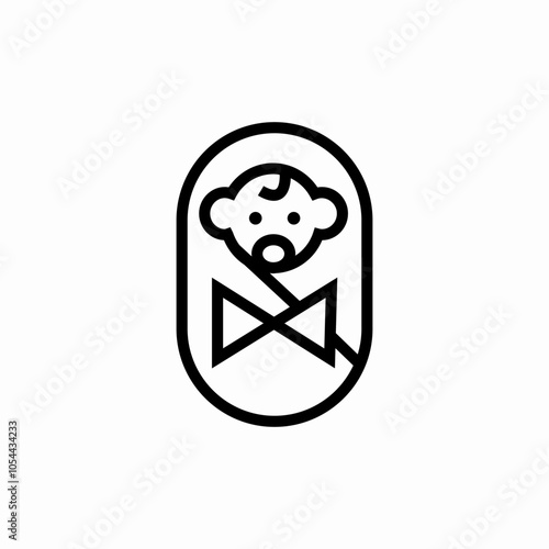 newborn baby icon sign vector