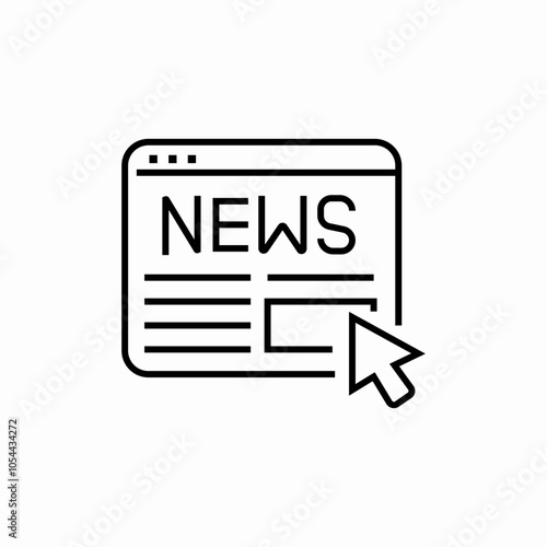 news website icon sign vector