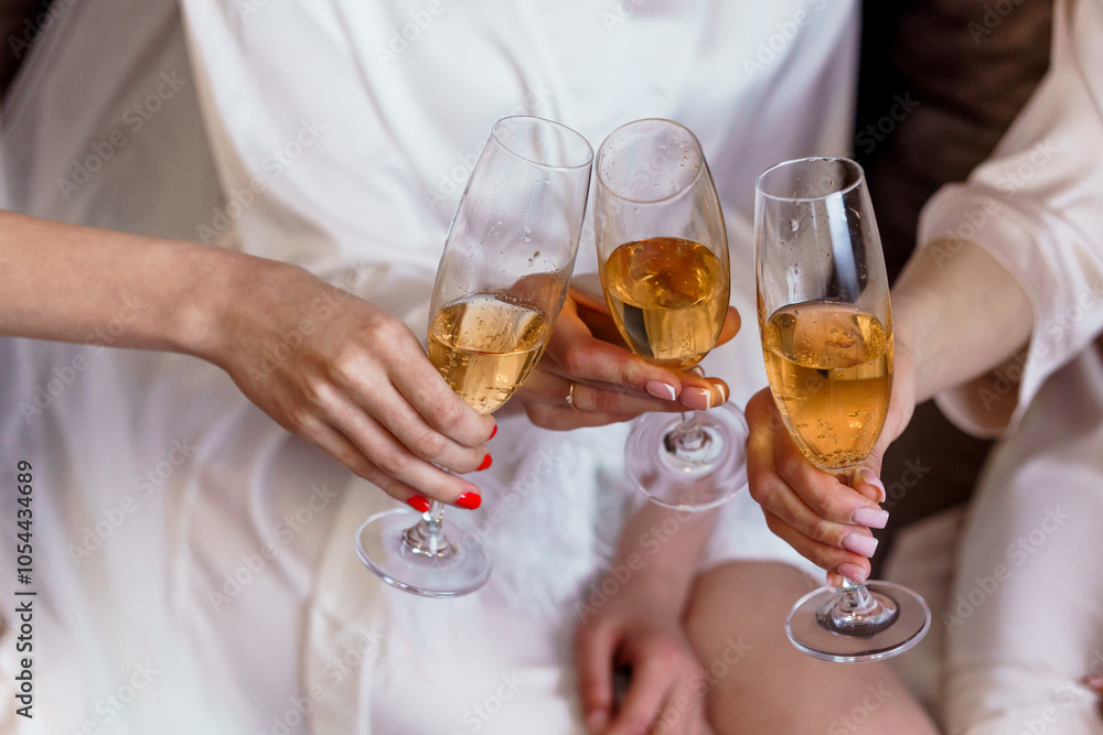 Celebration of Friendship with Sparkling Champagne Toast Celebration of Friendship with Sparkling Champagne Toast