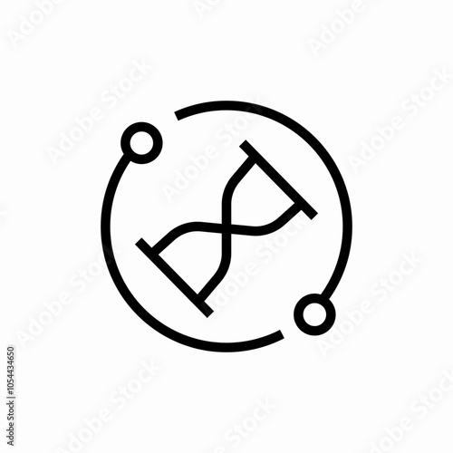 sand clock turn icon sign vector