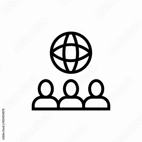 world population icon sign vector