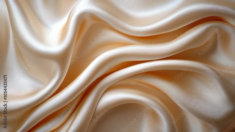 Abstract Draped Beige Satin Fabric Texture Abstract Draped Beige Satin Fabric Texture