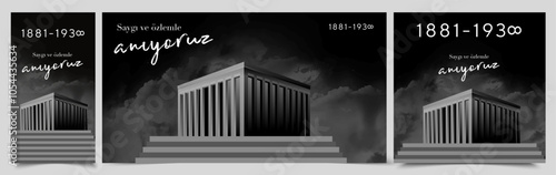 10 kasim commemorative date November 10 death day Mustafa Kemal Ataturk , first president of Turkish Republic. translation Turkish. November 10, respect and remember.