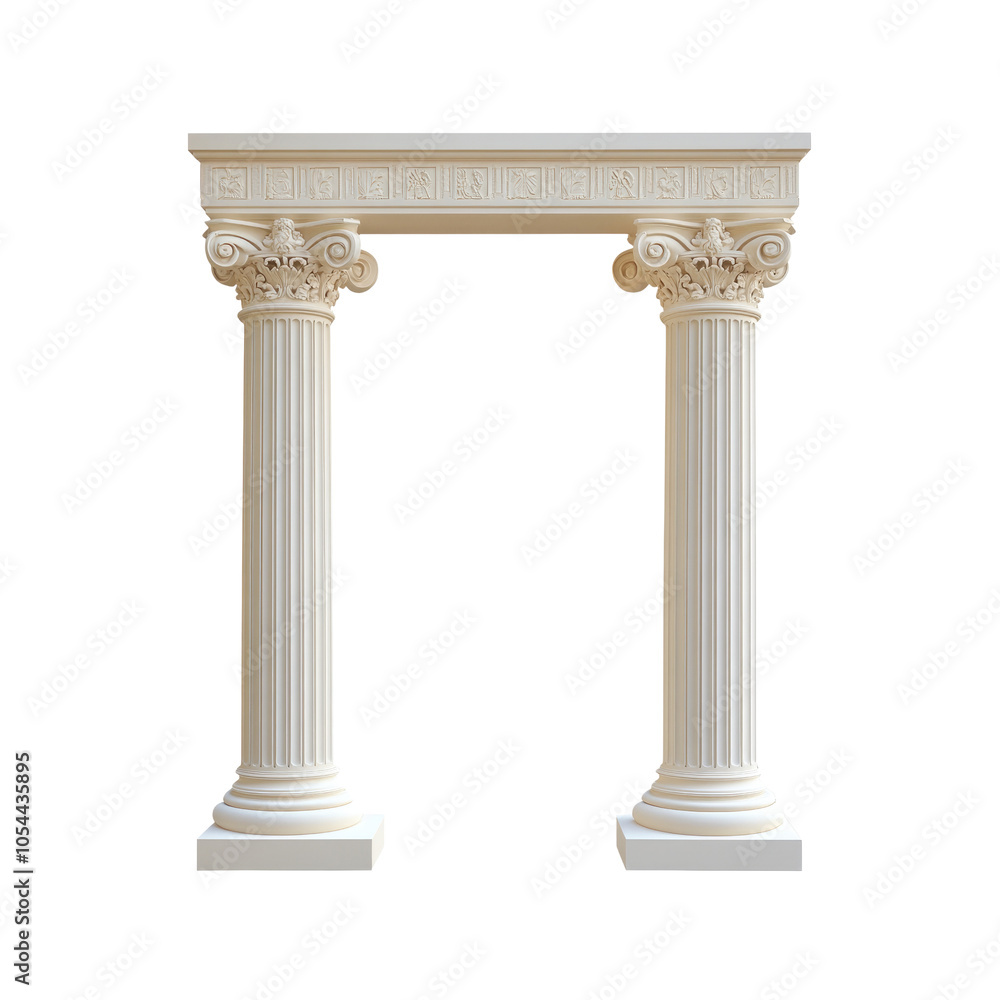 antique column isolated on white antique column isolated on white