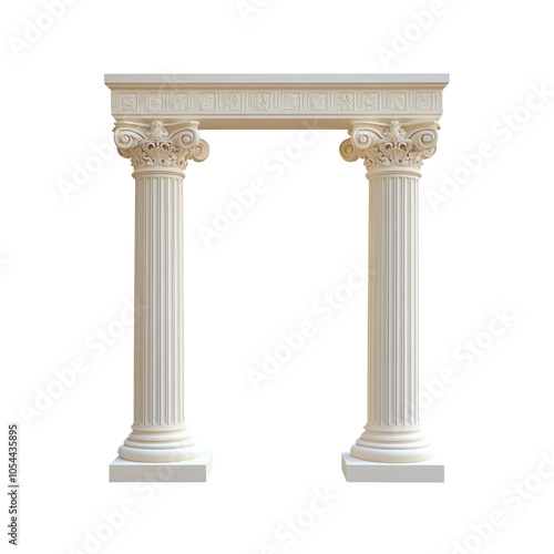 antique column isolated on white