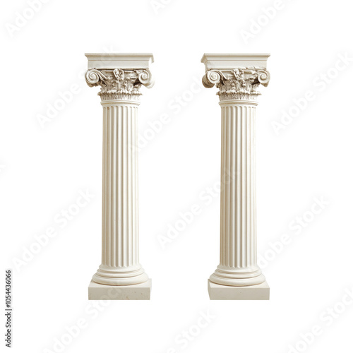 antique column isolated on white