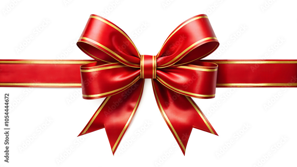 Red Bow Isolated on White Background for Festive and Decorative Designs Red Bow Isolated on White Background for Festive and Decorative Designs