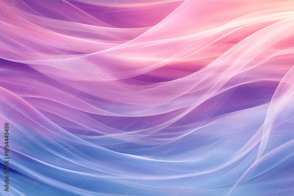 Abstract Waves: A Dreamy Blend of Pink and Blue Abstract Waves: A Dreamy Blend of Pink and Blue