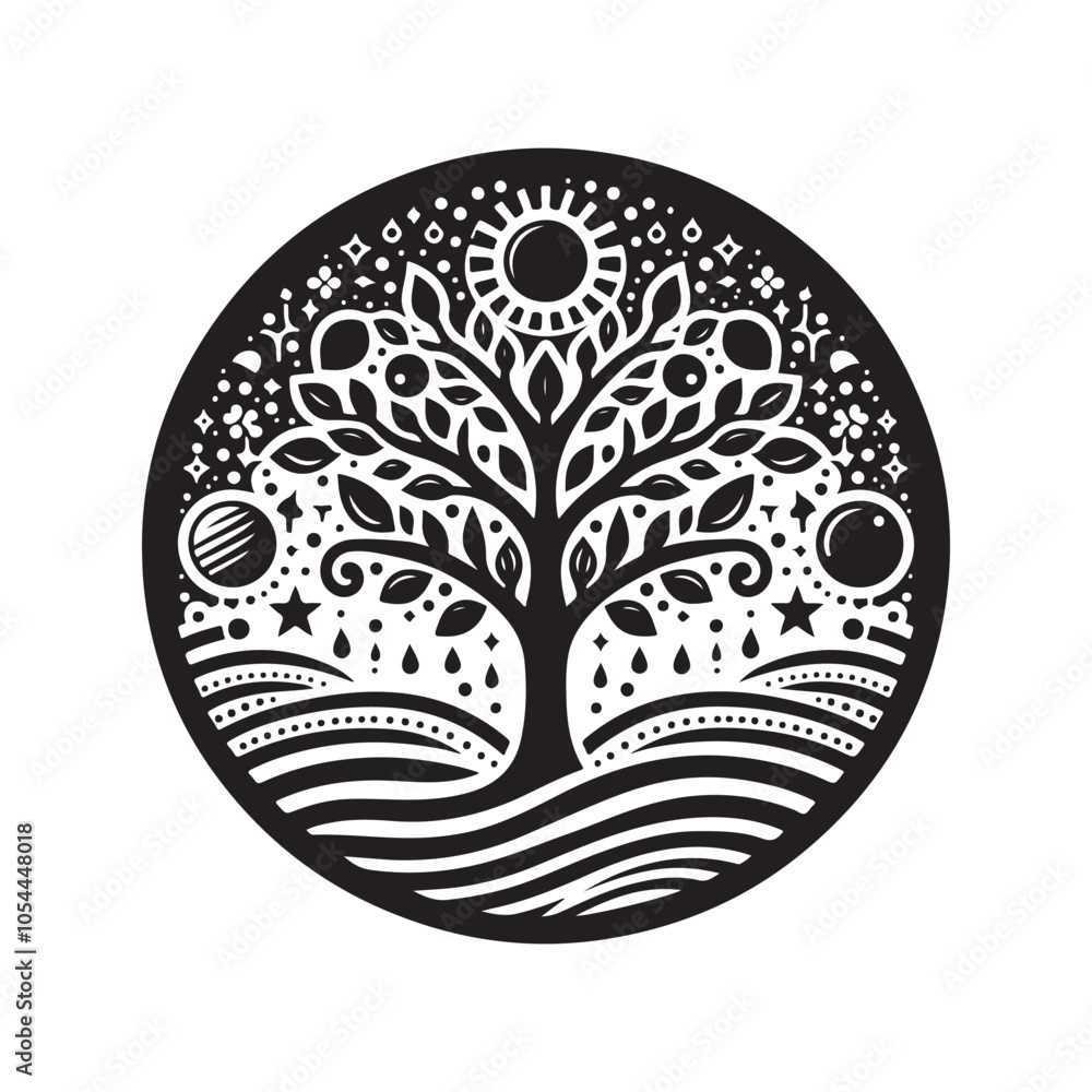 Tree of Life Silhouette Illustrations for Logos & Branding Tree of Life Silhouette Illustrations for Logos & Branding