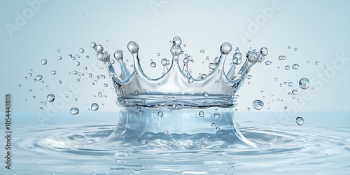 drop of water forming a crown artistic photo