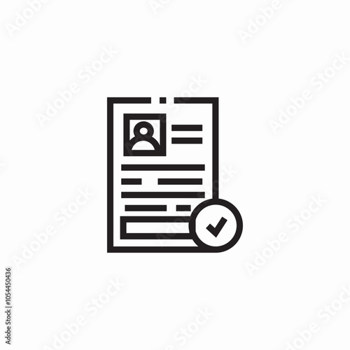 cv check mark icon sign vector