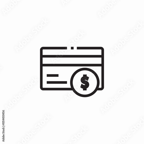 debet card icon sign vector