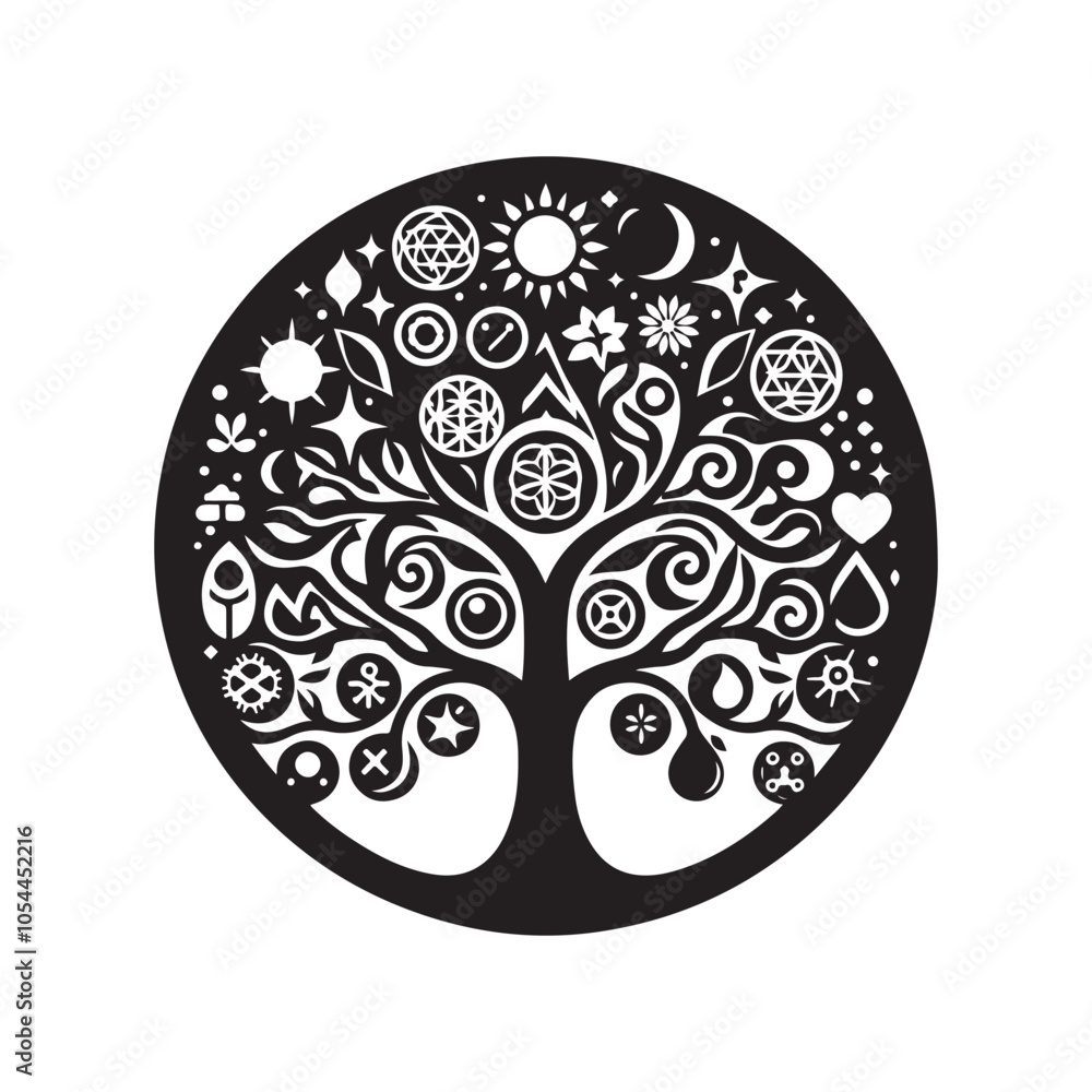 Tree of Life Silhouette Illustrations for Logos & Branding Tree of Life Silhouette Illustrations for Logos & Branding