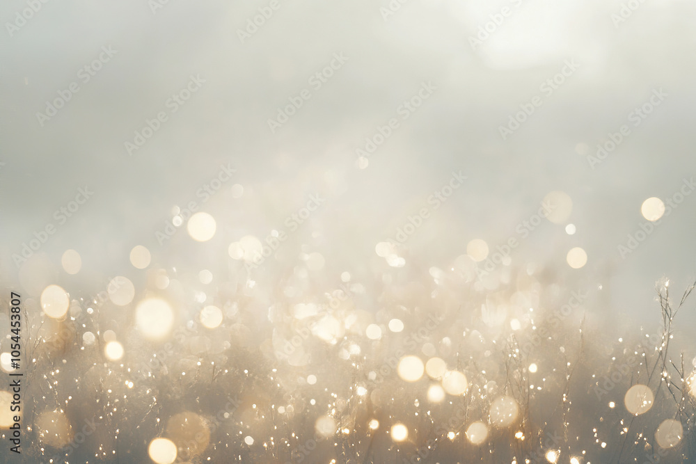 Gentle Sparkling Bokeh Background with Golden Hues Gentle Sparkling Bokeh Background with Golden Hues