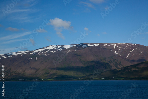 Iceland mountains with snow