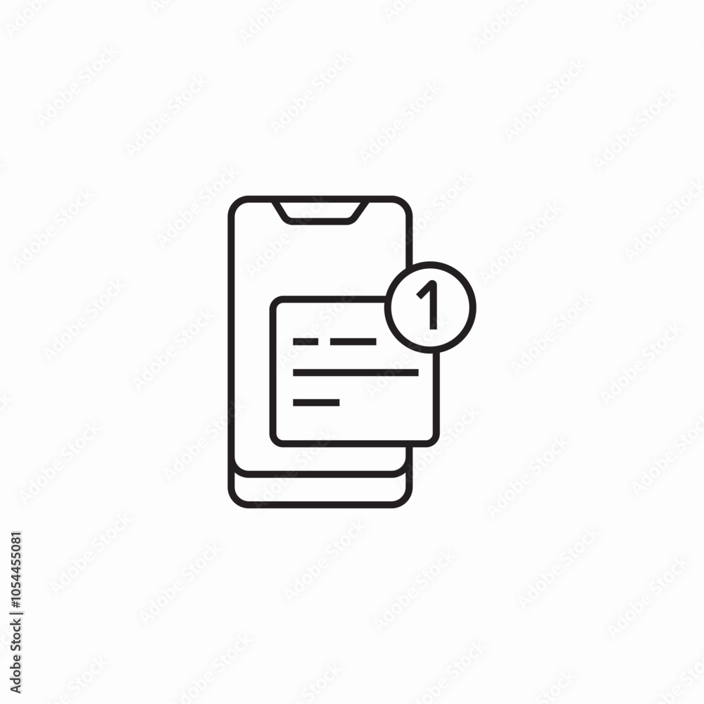 phone note notification icon sign vector phone note notification icon sign vector