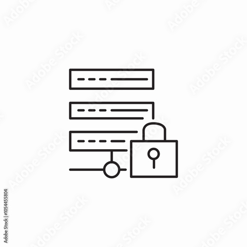 server lock icon sign vector