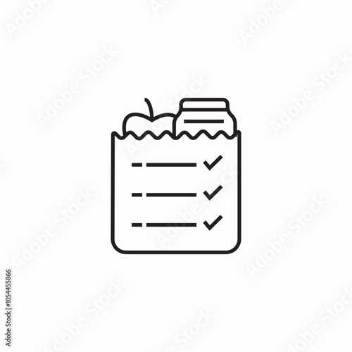 shopping list icon sign vector