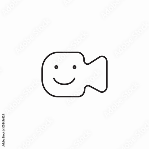 video happy face icon sign vector