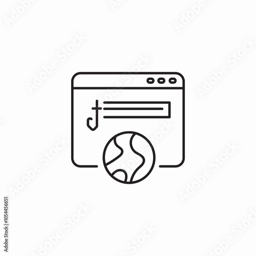 website fishing icon sign vector