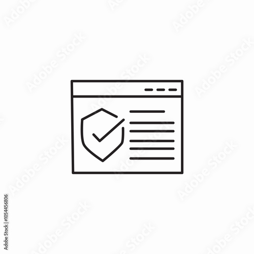 website protection check icon sign vector