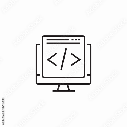 website programming icon sign vector