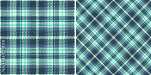 Tartan texture check of textile vector fabric with a background pattern plaid seamless. Set in sea colors. Modern duvet covers for the bedroom.