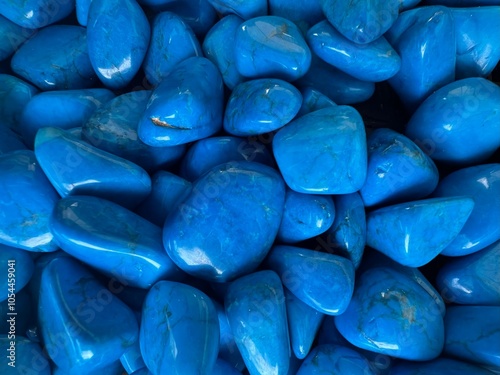 Blue Howlite Turquoise Color Tumbled Stone Crystal  Gem