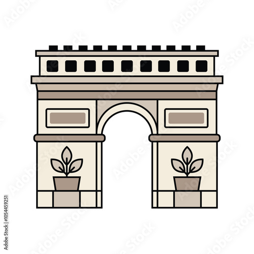 Triumphal Arch Clip Art for Celebratory Illustrations and Designs