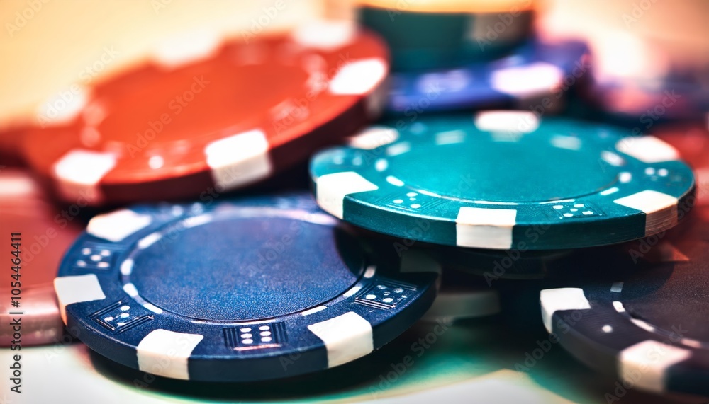 poker chips close up poker chips close up