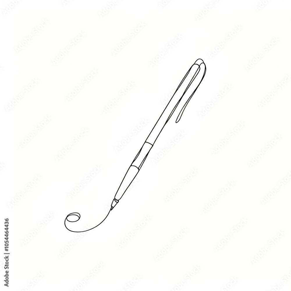 Minimalist pen with sleek design on white background Minimalist pen with sleek design on white background