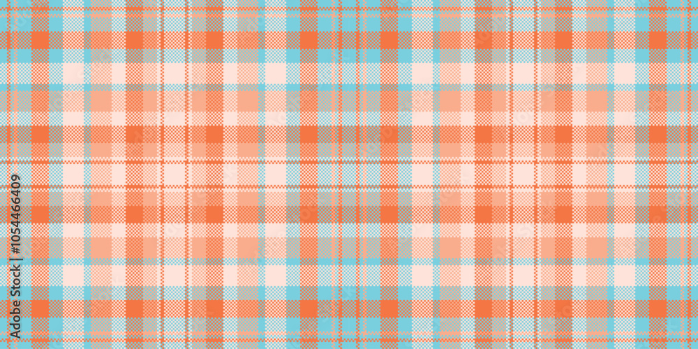 Difficult texture check plaid, color seamless pattern tartan. Carnival textile background fabric vector in orange and light colors. Difficult texture check plaid, color seamless pattern tartan. Carnival textile background fabric vector in orange and light colors.