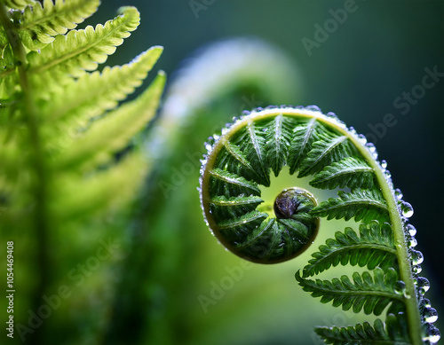 close up of fern leaf