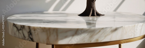 Marble Table with Tree Sculpture