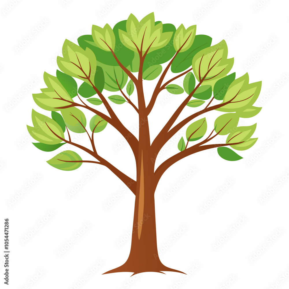 A simple illustration of a tree with lush green leaves and a brown trunk. Perfect for representing growth, nature, and the environment. This graphic is ideal for educational materials. A simple illustration of a tree with lush green leaves and a brown trunk. Perfect for representing growth, nature, and the environment. This graphic is ideal for educational materials.