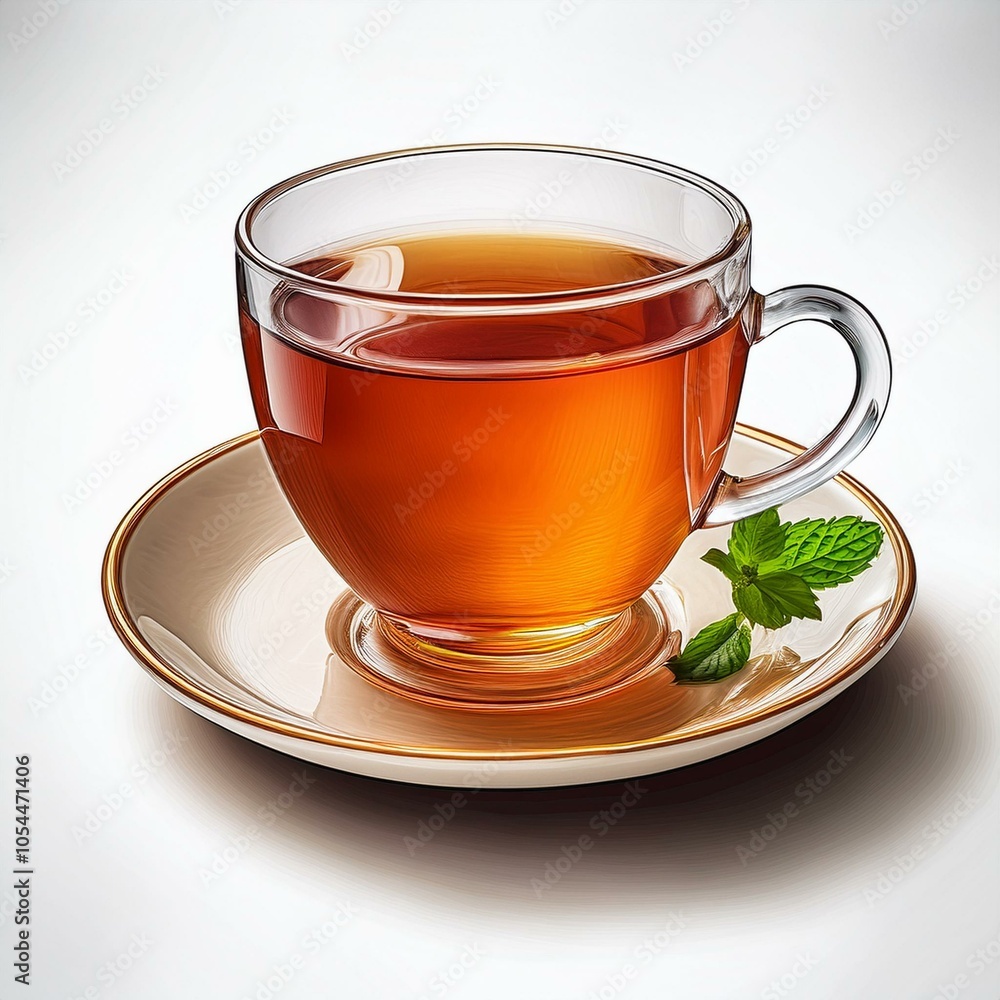 Elegant isolated tea cup and saucer Elegant isolated tea cup and saucer