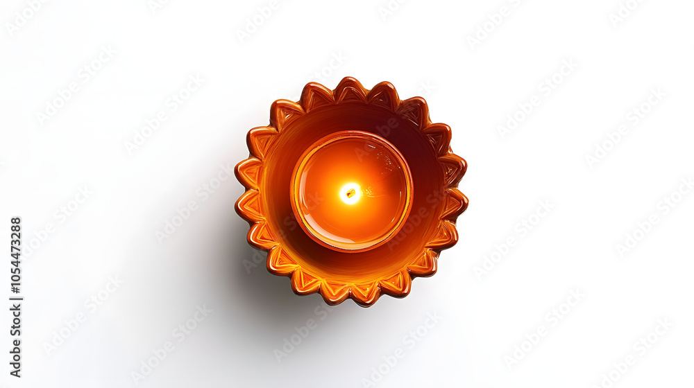 diya top view, on white background, single diya lamp diya top view, on white background, single diya lamp