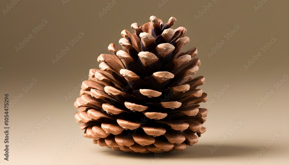 Solitary pine cone resting among natures elements Solitary pine cone resting among natures elements