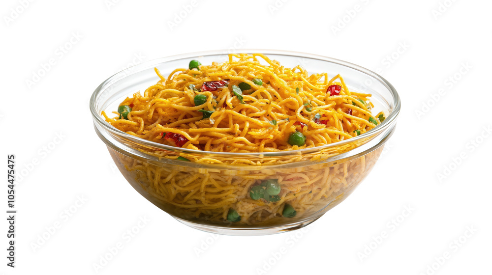Indian savory mix in a glass bowl Perfect for Food Photography and Menu Design Indian savory mix in a glass bowl Perfect for Food Photography and Menu Design