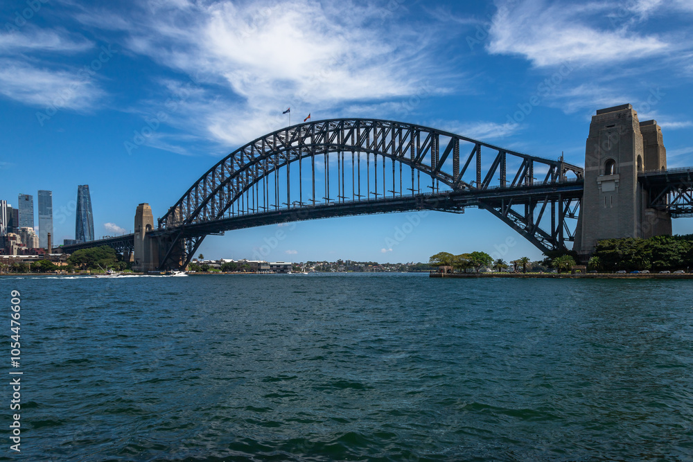 Wonderful exposure of the Sydney Harbour Bridge and Sydney's Downtown from the north bank namely Mattawunga. Wonderful exposure of the Sydney Harbour Bridge and Sydney's Downtown from the north bank namely Mattawunga.