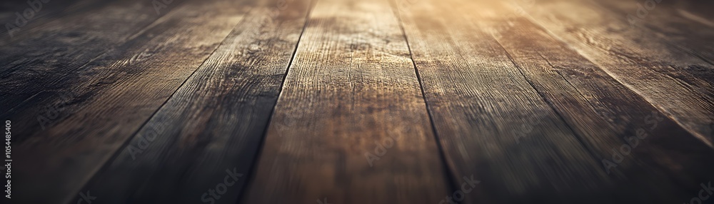 A Close-Up View of Weathered Wooden Planks with Warm Lighting A Close-Up View of Weathered Wooden Planks with Warm Lighting