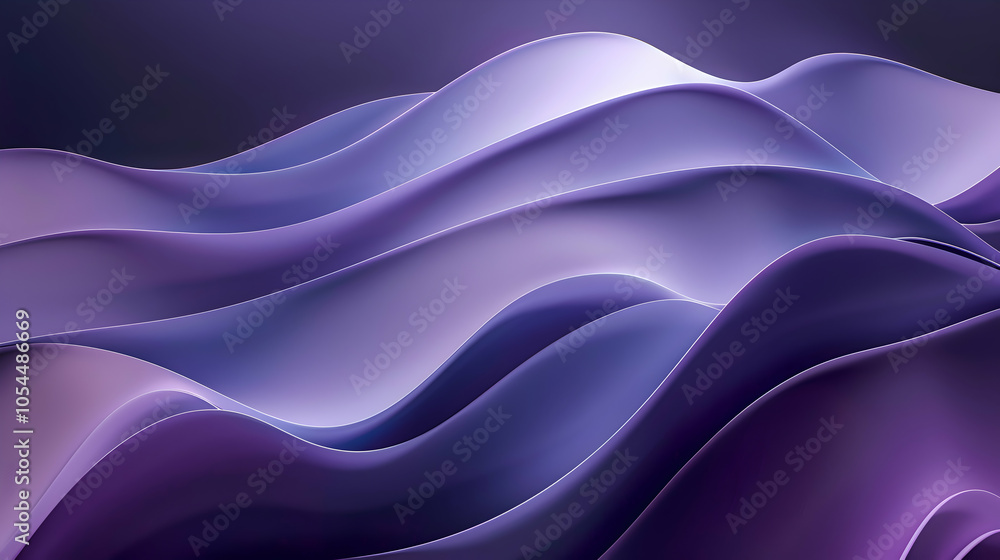 Fototapeta premium A background featuring soft gradient transitions from deep purple hues to light lavender, designed to evoke a sense of calm and relaxation