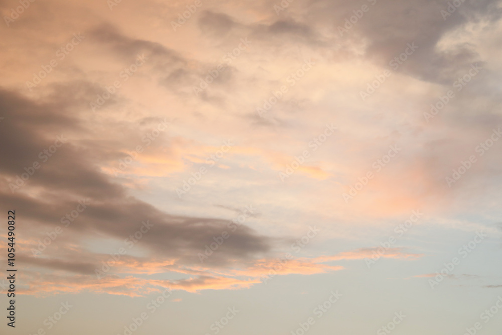 Picturesque view of blue sky with fluffy clouds Picturesque view of blue sky with fluffy clouds