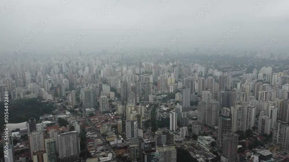 Neblina cidade de são paulo, sp, brasil