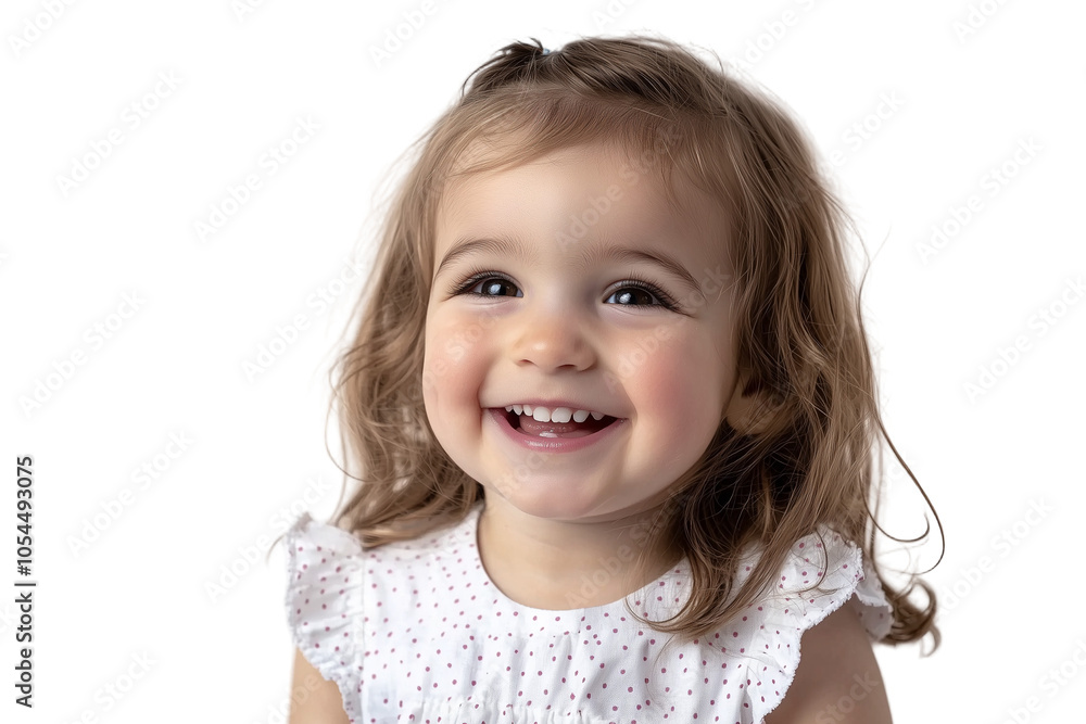 Adorable Smiling Baby Girl Portrait - Cute Toddler with Happy Expression Adorable Smiling Baby Girl Portrait - Cute Toddler with Happy Expression