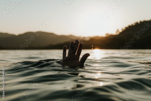 A person ' s hand in the water - People photo